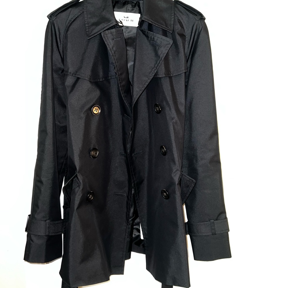 Coach Black Trench Coat